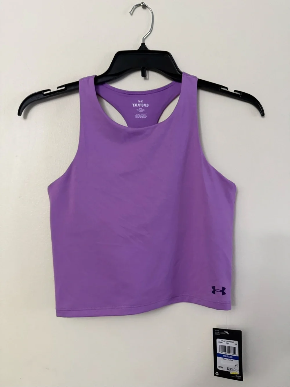 Under Armour Lavender Racerback Crop Tank